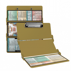 WhiteCoat Clipboard® Trifold - Tactical Brown Occupational Therapy Edition